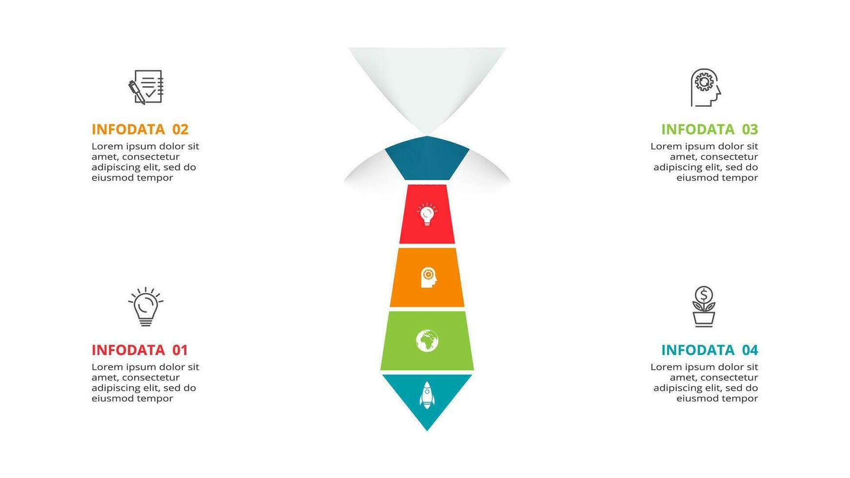 Creative concept for infographic with 4 steps, options, parts or processes. Business data visualization. vector
