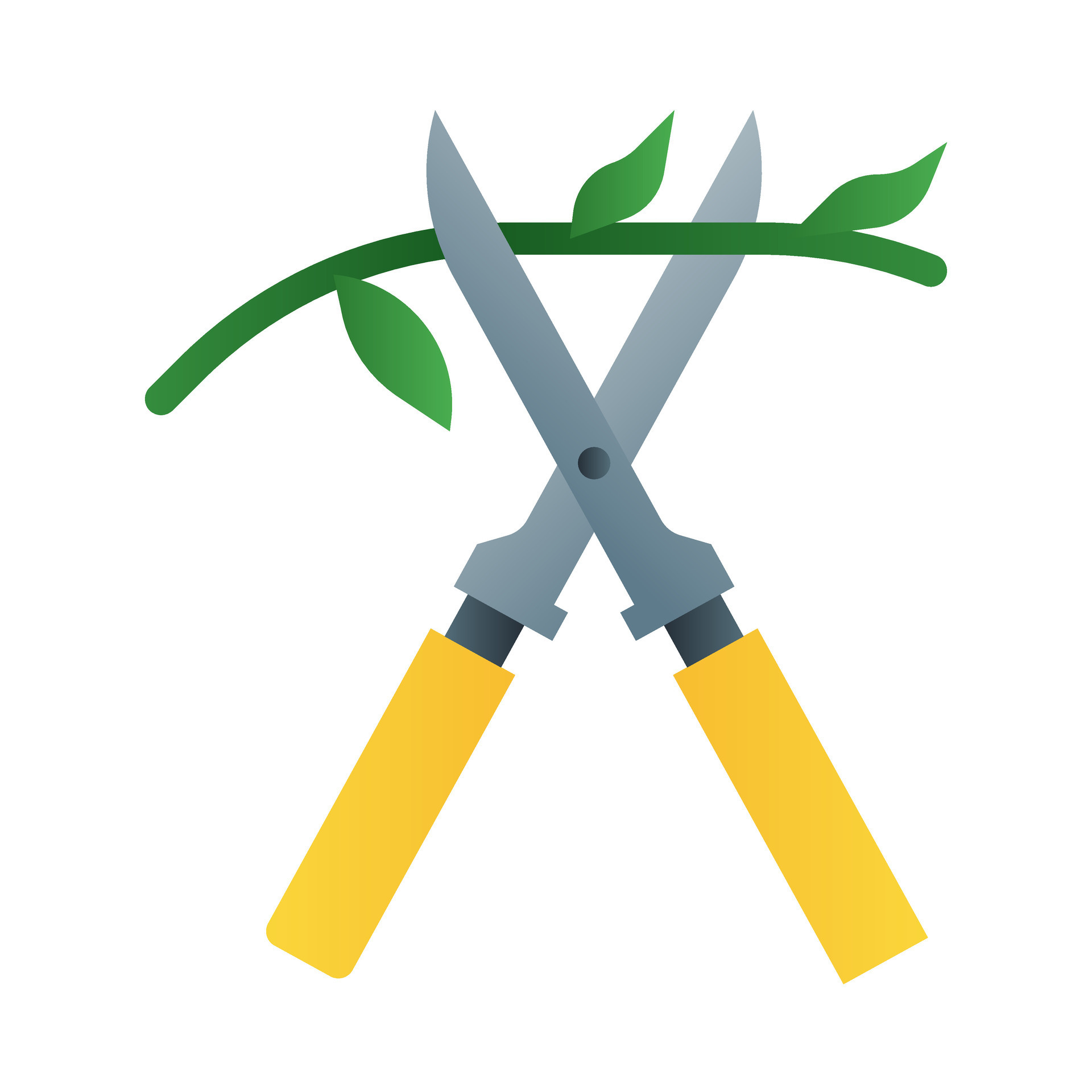 Pruning Shears icon in gradient fill style with high vector quality