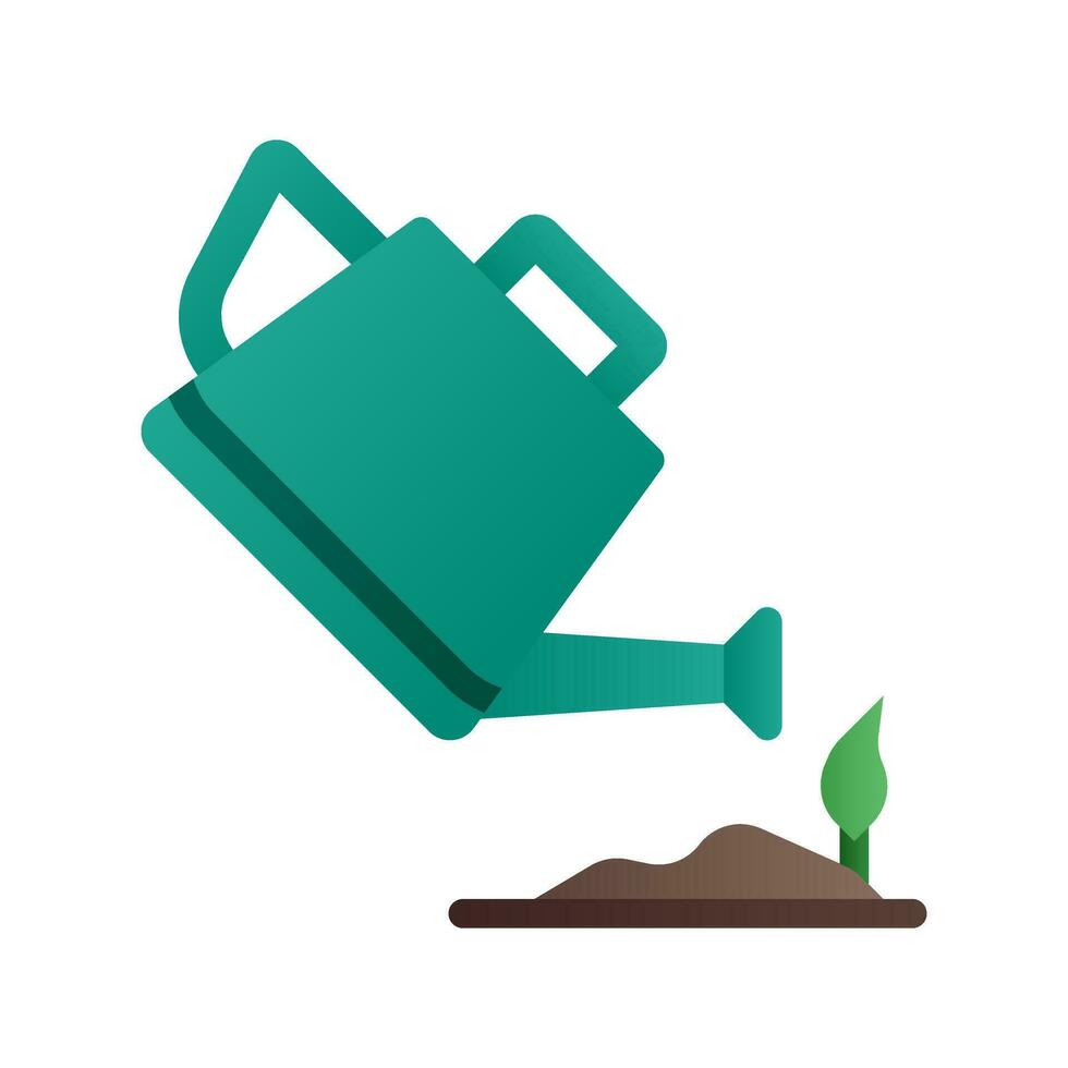 Watering can icon in gradient fill style with high vector quality suitable for ui and spring needs