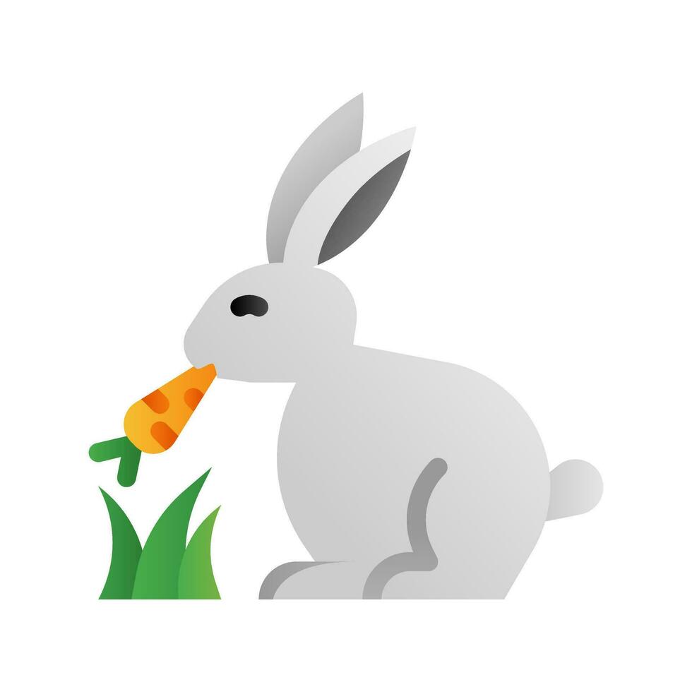 Rabbit icon in gradient fill style with high vector quality suitable for ui and spring needs