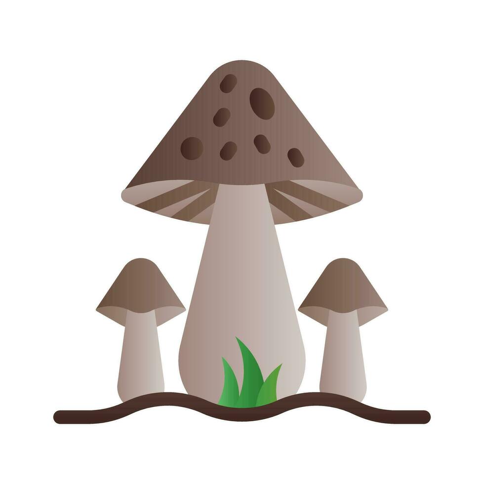 Mushroom icon in gradient fill style with high vector quality suitable for ui and spring needs