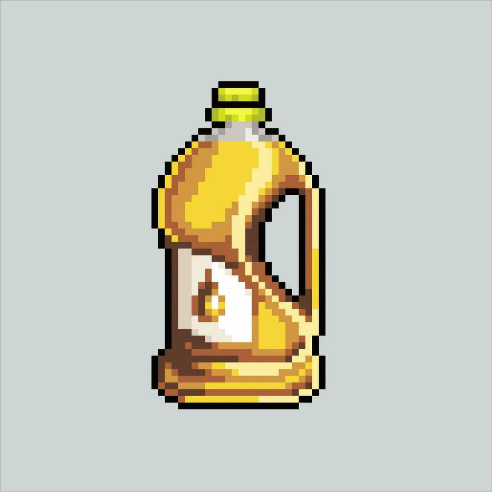 píxel Arte ilustración palma aceite. pixelado palma aceite. Coco palma petróleo pixelado para el píxel Arte juego y icono para sitio web y vídeo juego. antiguo colegio retro vector