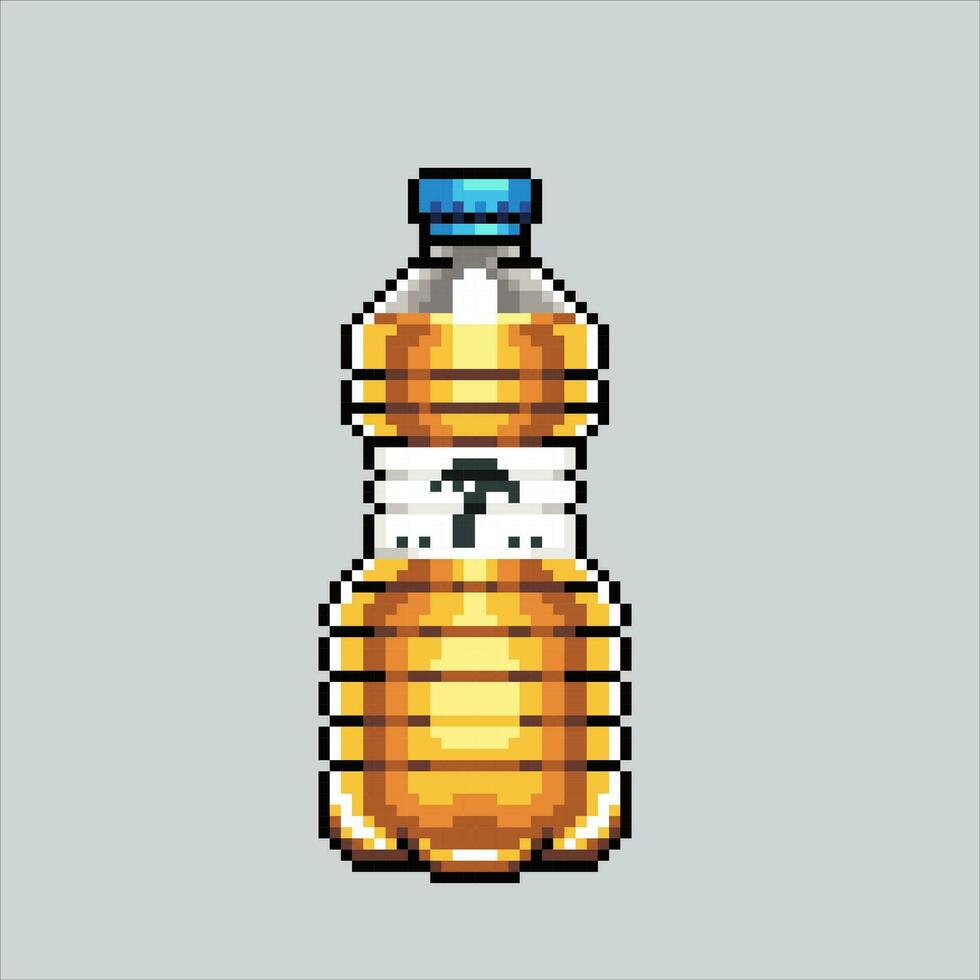 píxel Arte ilustración palma aceite. pixelado palma aceite. Coco palma petróleo pixelado para el píxel Arte juego y icono para sitio web y vídeo juego. antiguo colegio retro vector