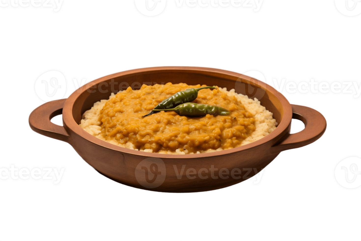 AI generated Bisi Bele Bath with Transparent Background. AI png