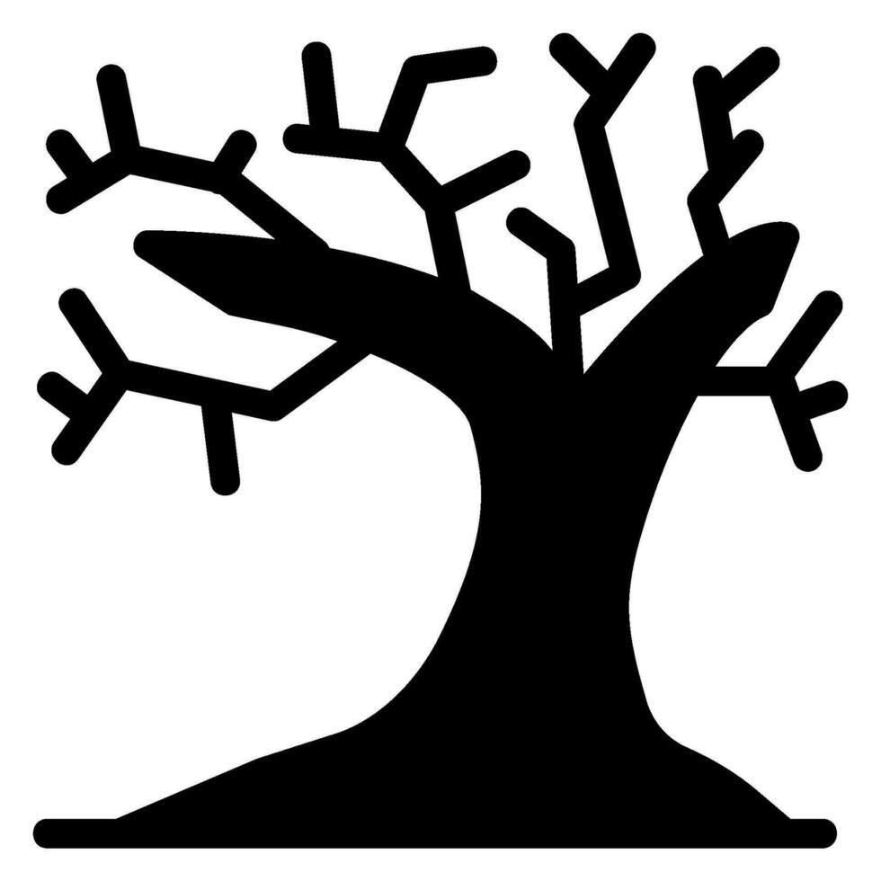 dead tree glyph icon vector