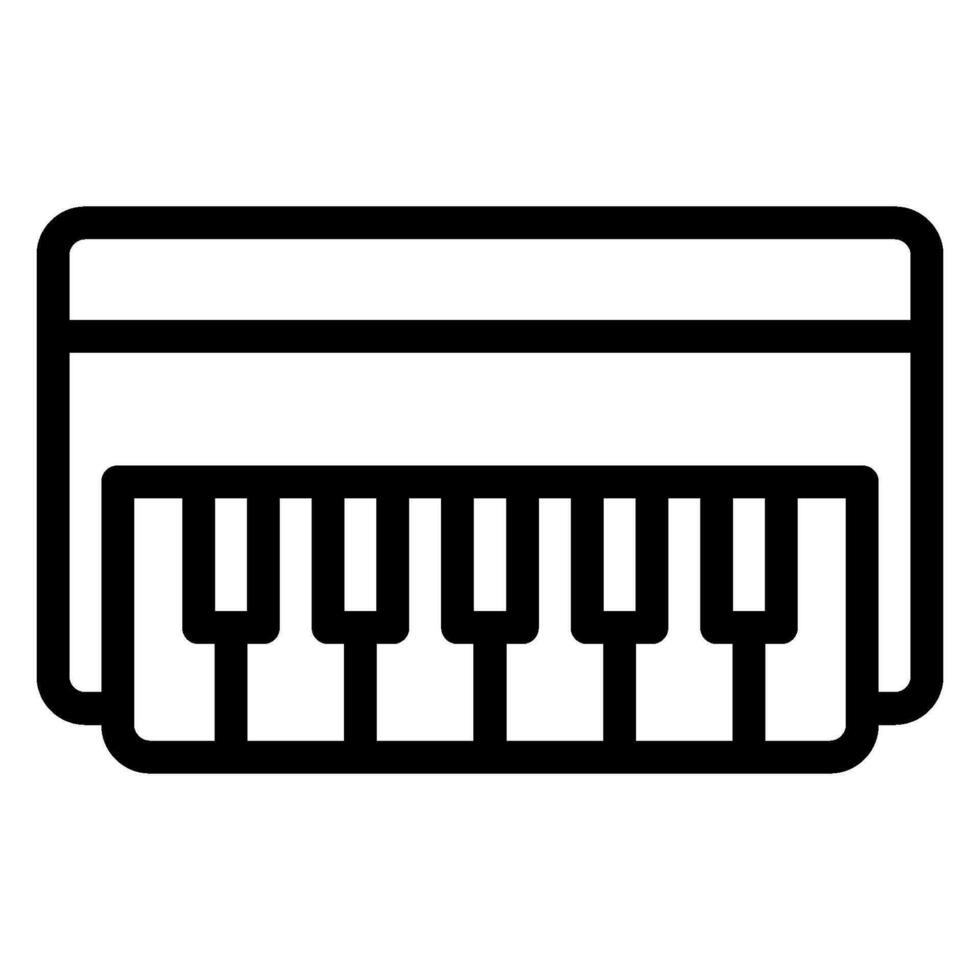 piano line icon vector