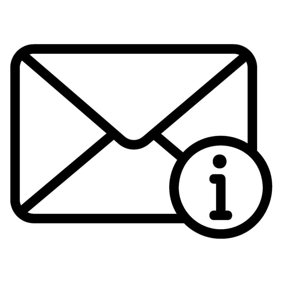 mail line icon vector