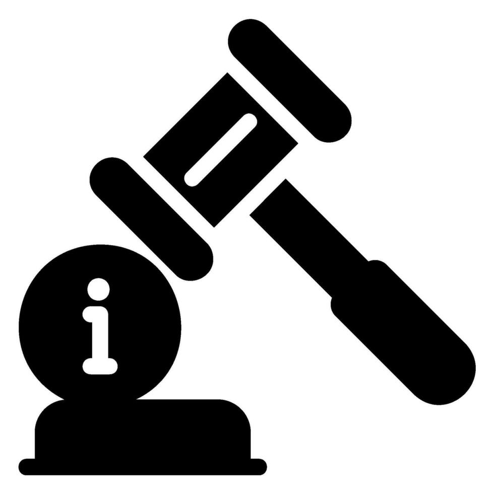 law glyph icon vector