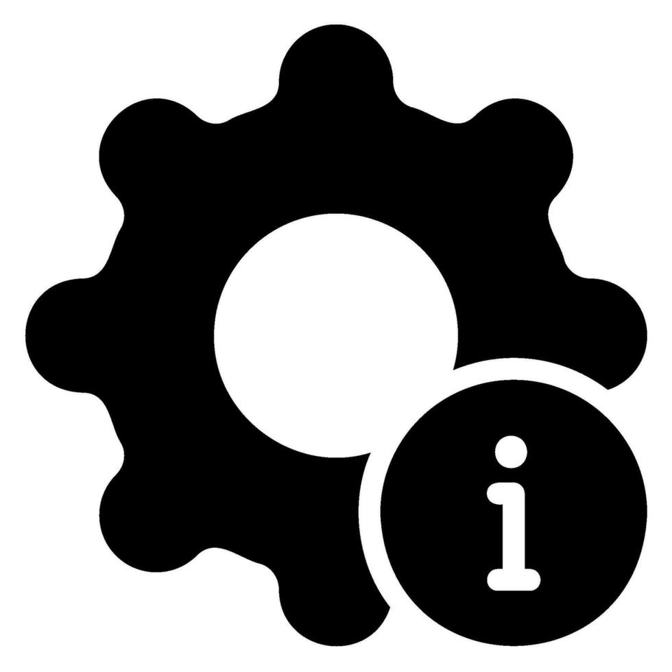 gear glyph icon vector