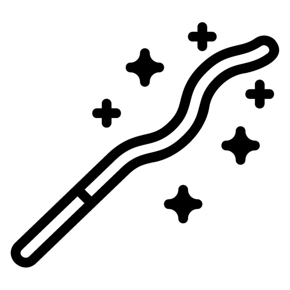 magic wand line icon vector