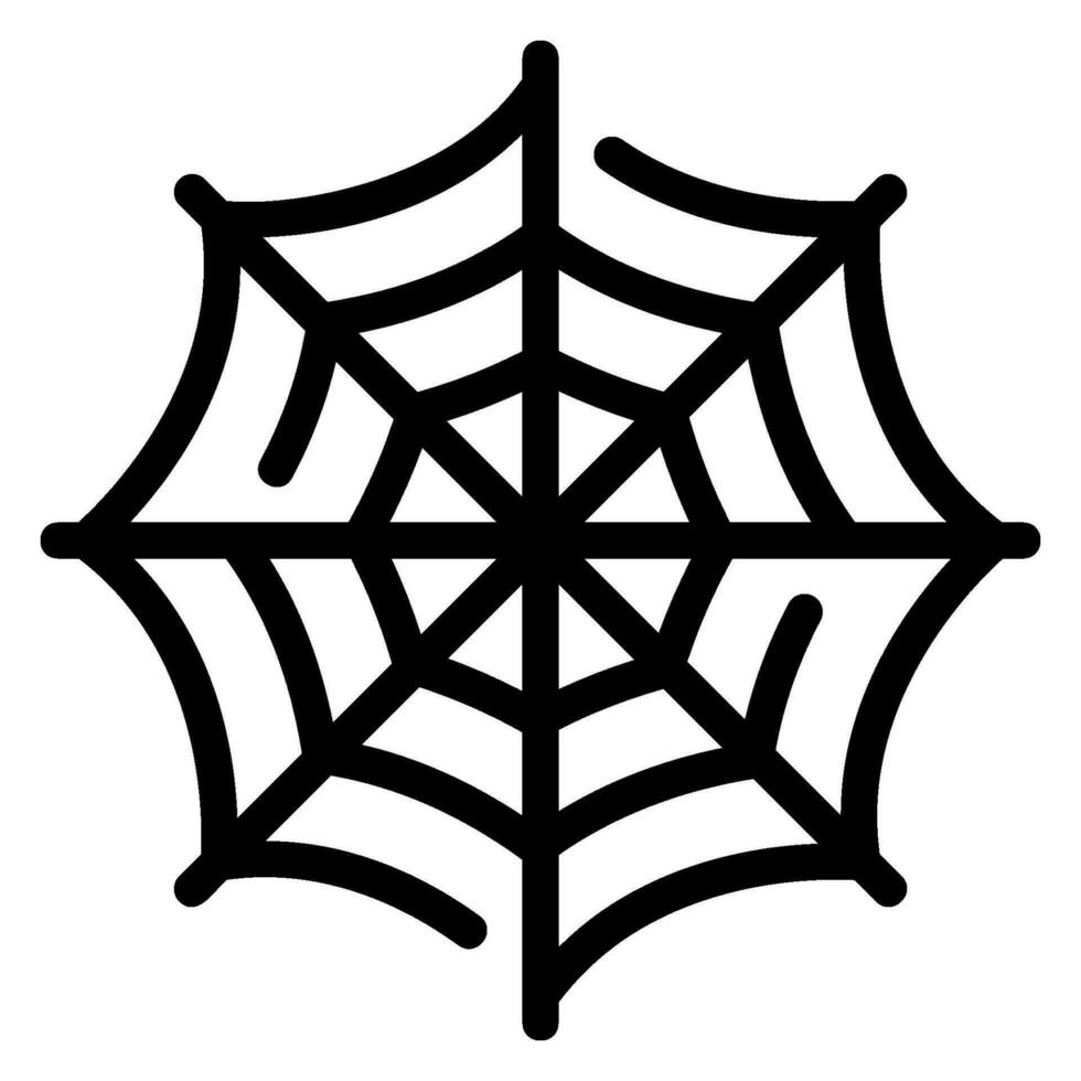 araña webs línea icono vector