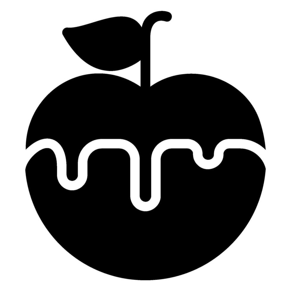 poisoned apple glyph icon vector
