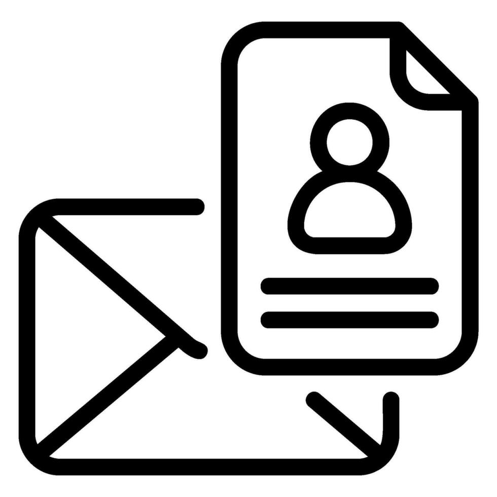 mail line icon vector