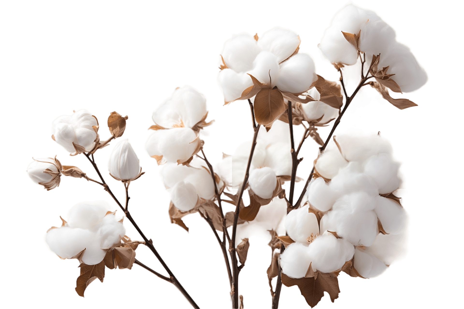 AI generated Cotton Flower with Transparent Background. AI 36290285 PNG