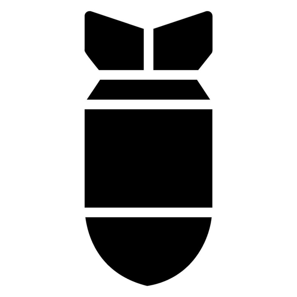 bomb glyph icon vector