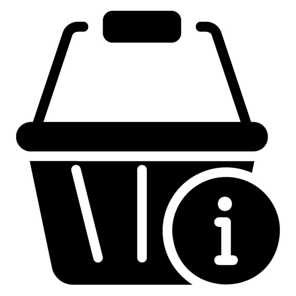 shopping basket glyph icon vector