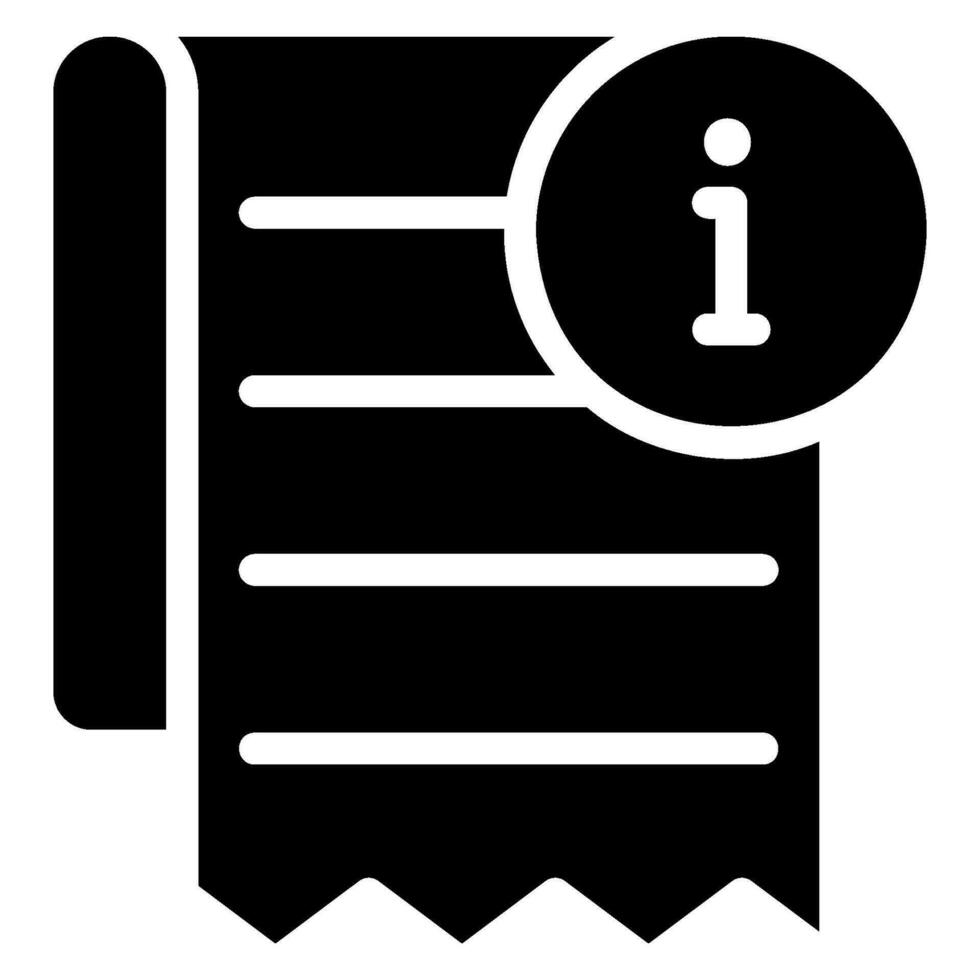 invoice glyph icon vector