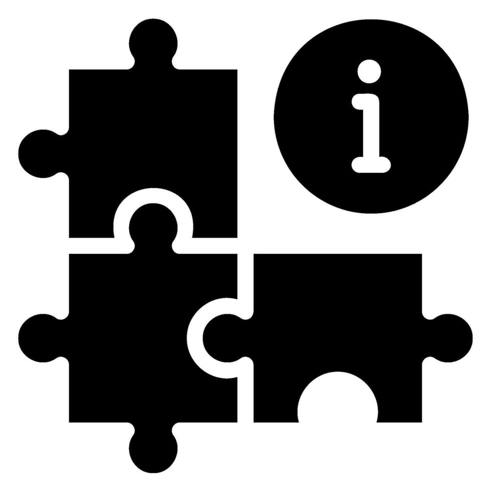 puzzle glyph icon vector