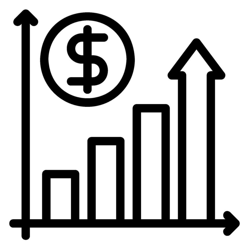 growth line icon vector