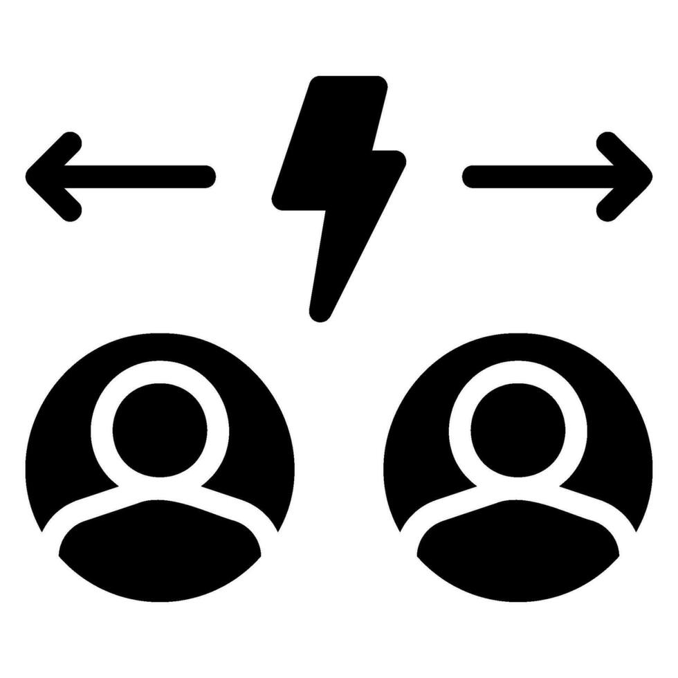 controversial glyph icon vector