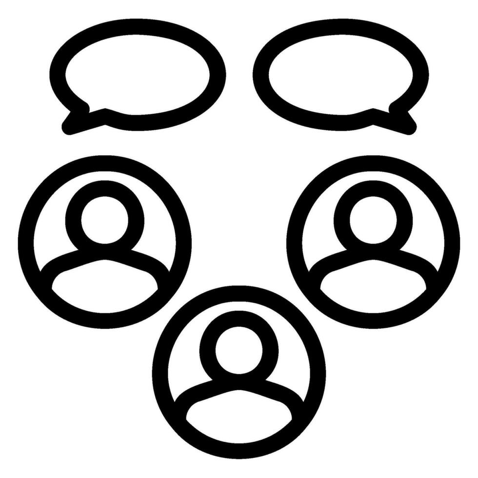 teamwork line icon vector