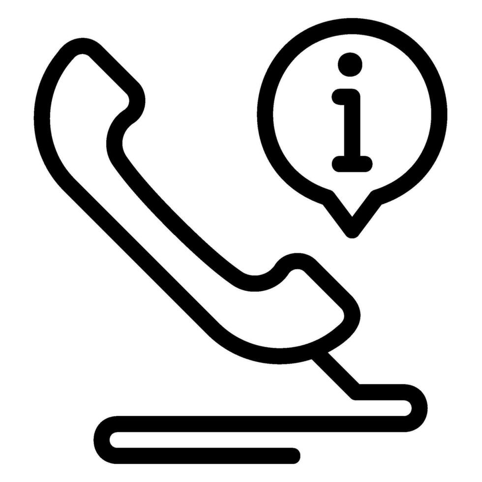 phone call line icon vector
