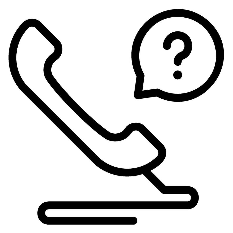 phone call line icon vector