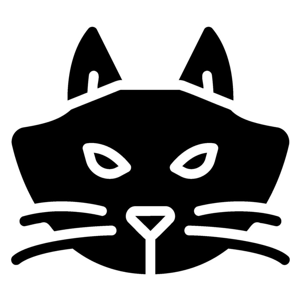 cat glyph icon vector
