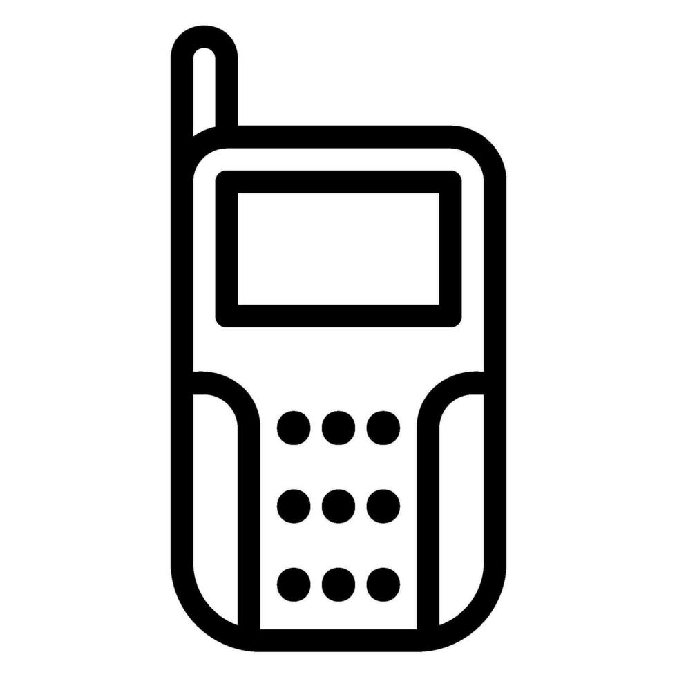 cell phone line icon vector