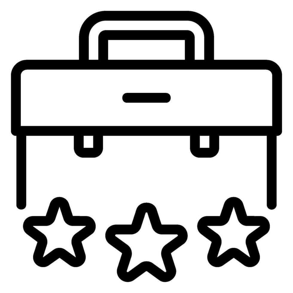 suitcase line icon vector