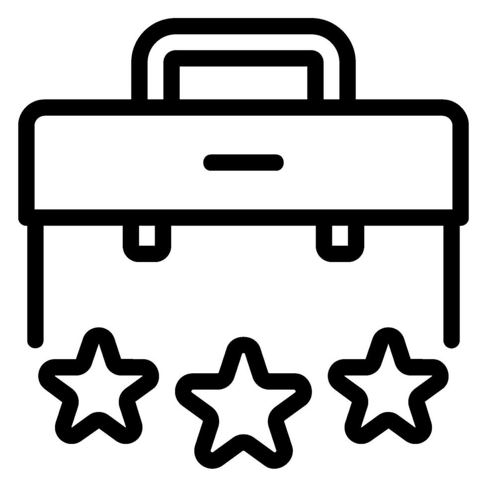 suitcase line icon vector