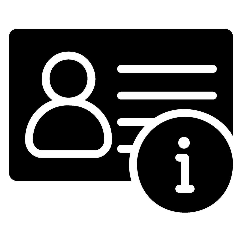 identification glyph icon vector