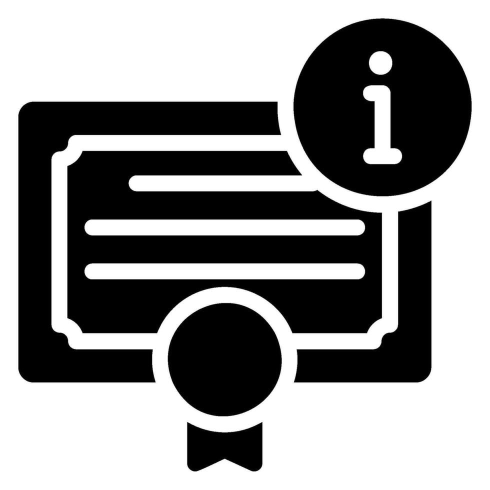 certificate glyph icon vector