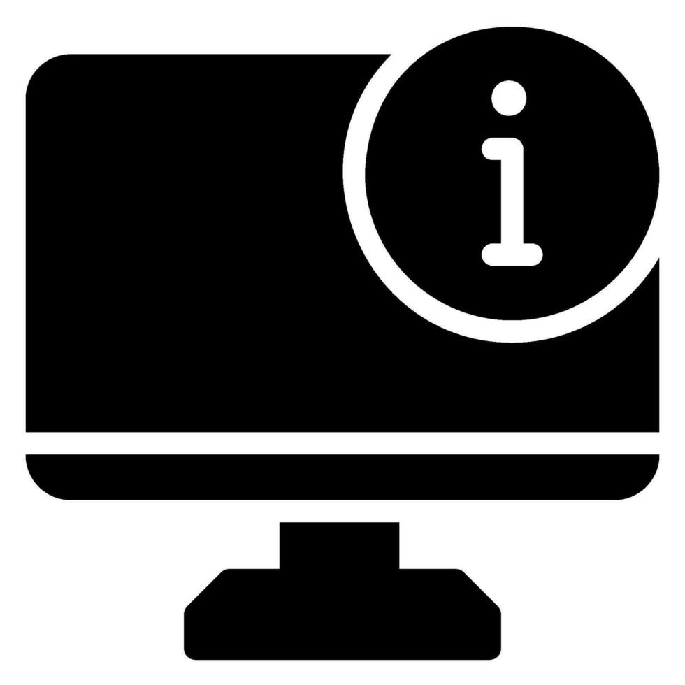 icono de glifo de computadora vector