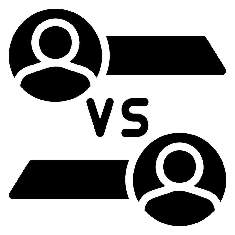 vs glyph icon vector