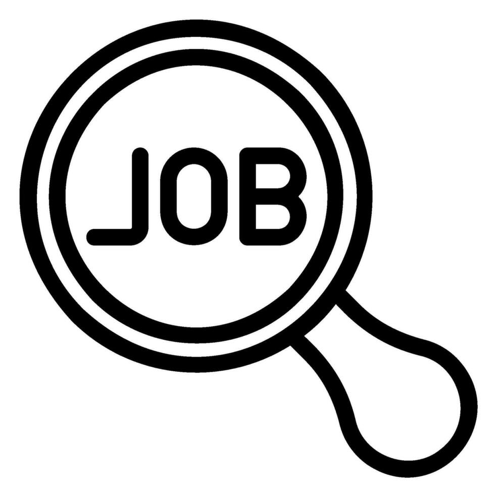 job search line icon vector