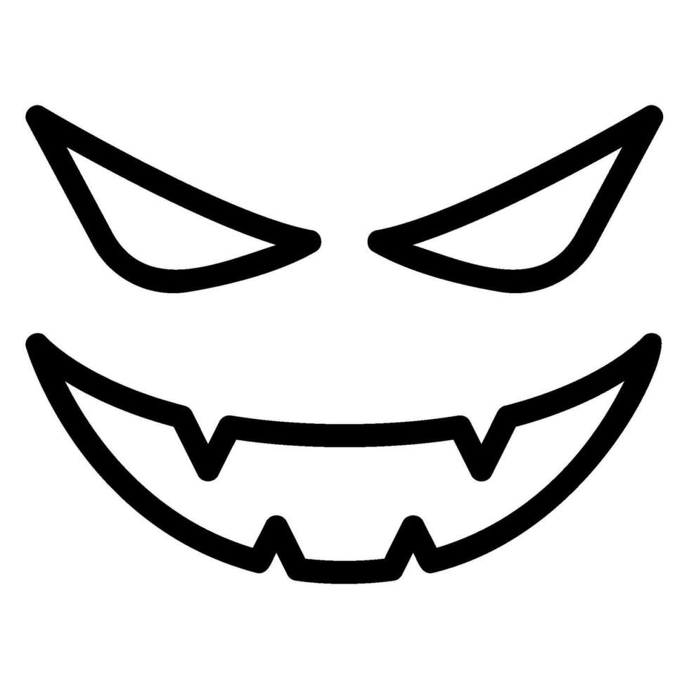 devil line icon vector