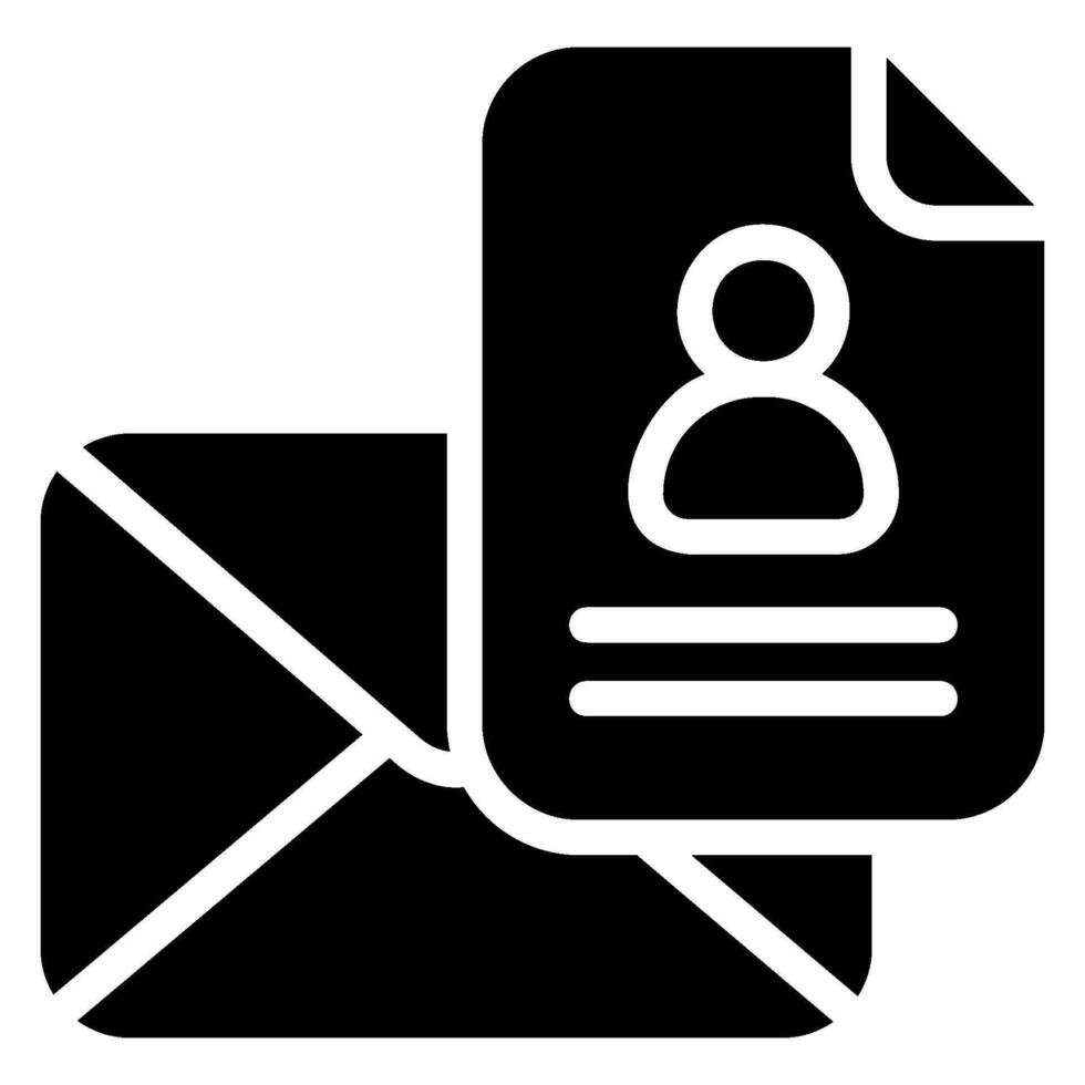 mail glyph icon vector