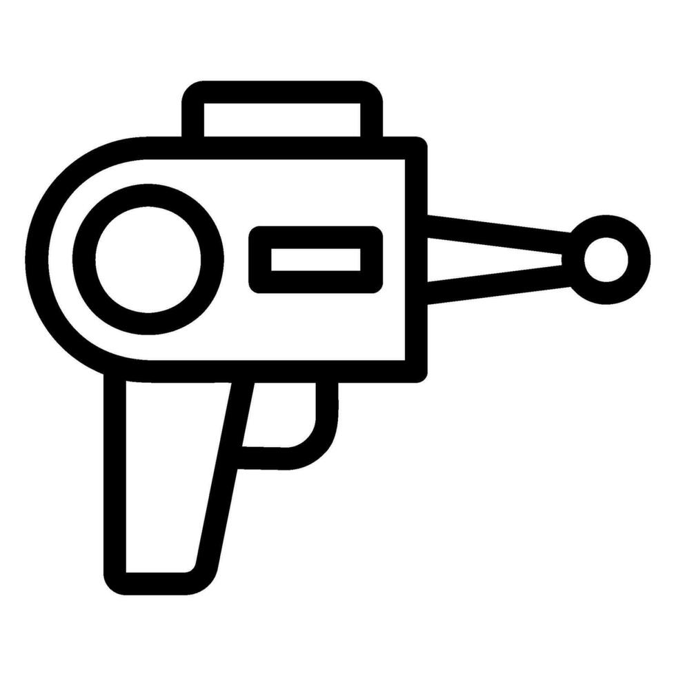 láser pistola línea icono vector