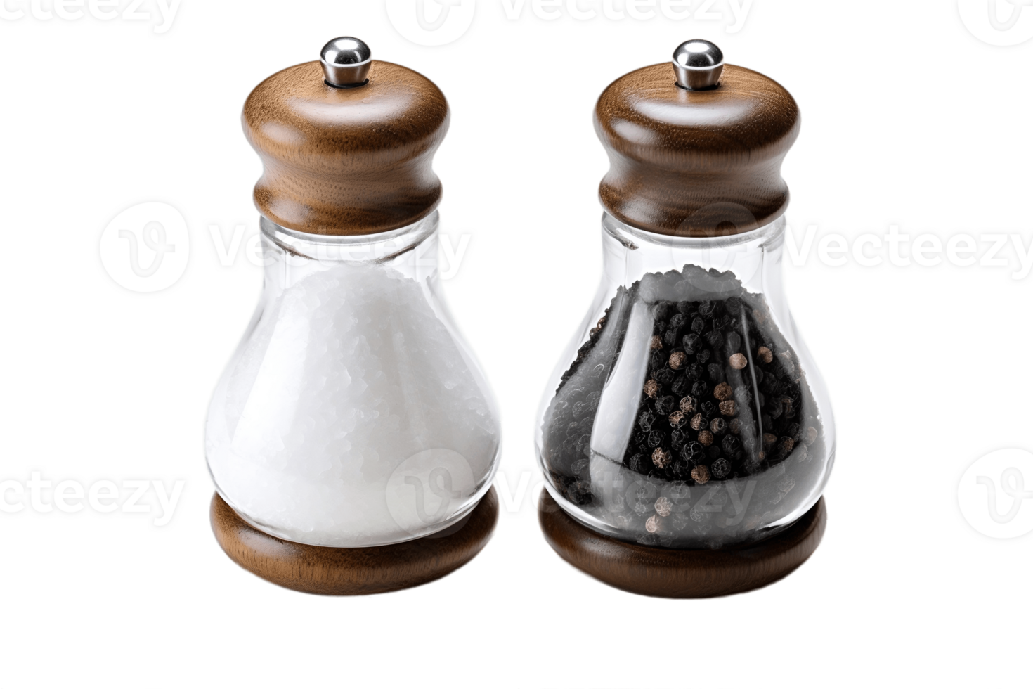 AI generated Salt and Pepper Shakers with Transparent Background. AI png