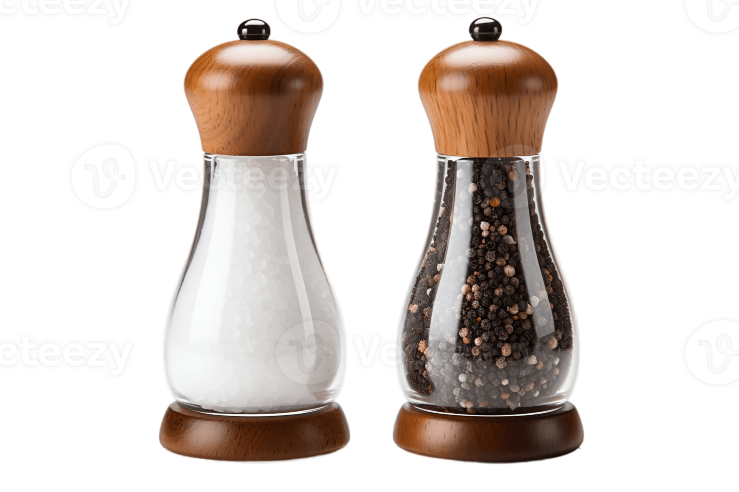 AI generated Salt and Pepper Shakers with Transparent Background. AI png