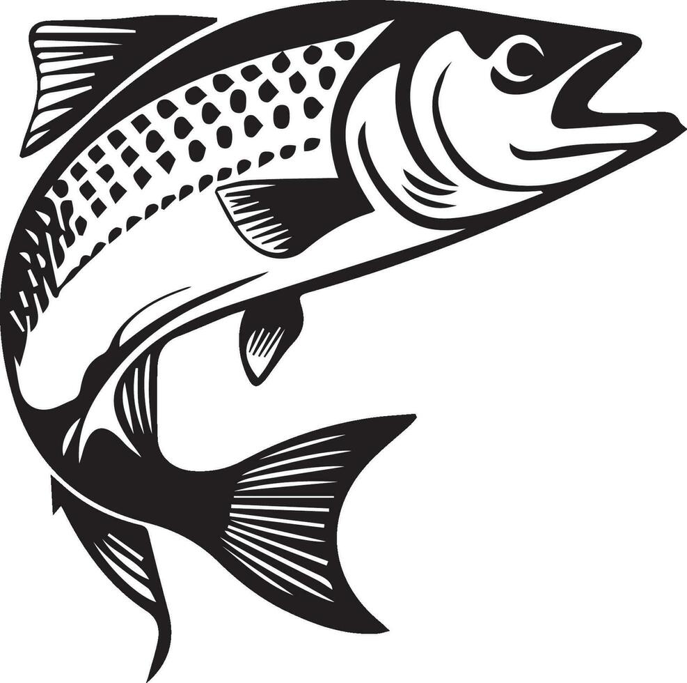 a fish jumping out of the water vector