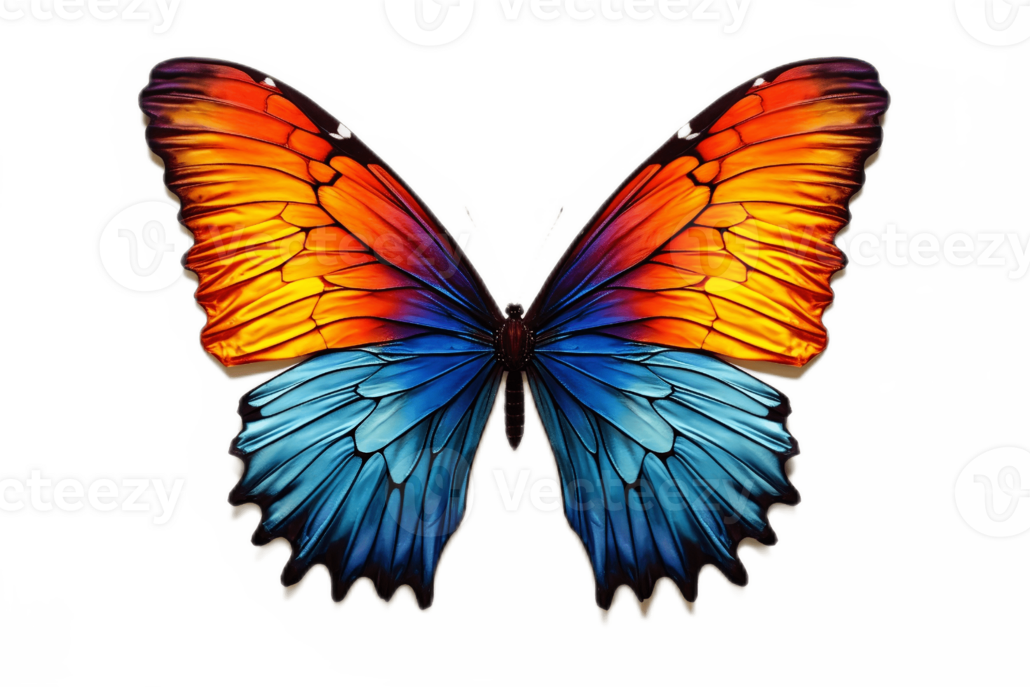 AI generated Lively Butterfly with Transparent Background. AI png