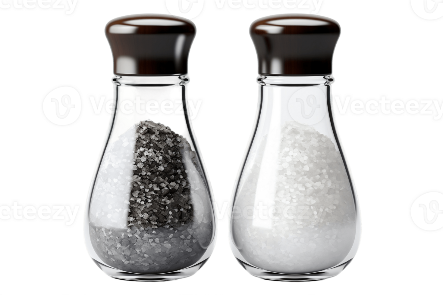 AI generated Salt and Pepper Shakers with Transparent Background. AI png