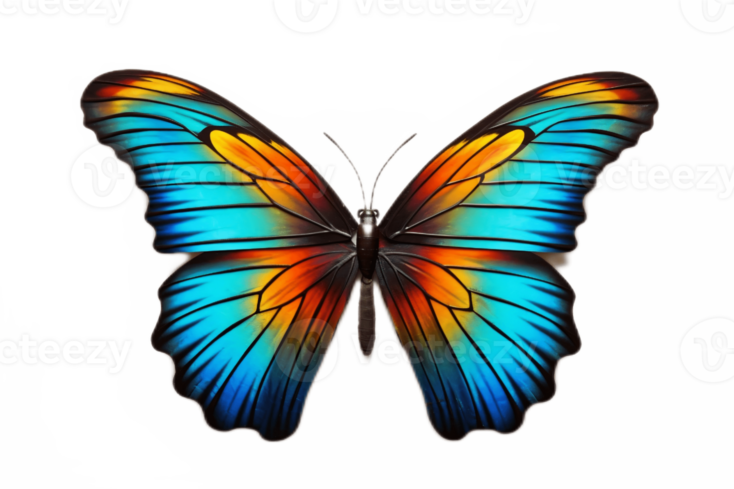 AI generated Lively Butterfly with Transparent Background. AI png