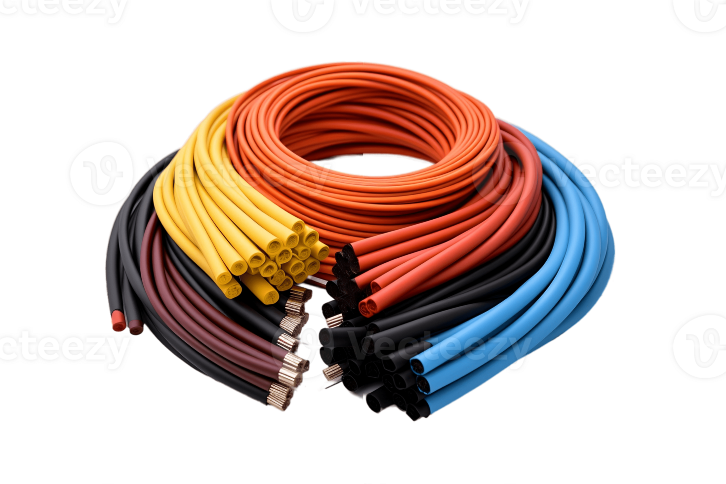 AI generated Heat Shrink Tubing Kit with Transparent Background. AI png