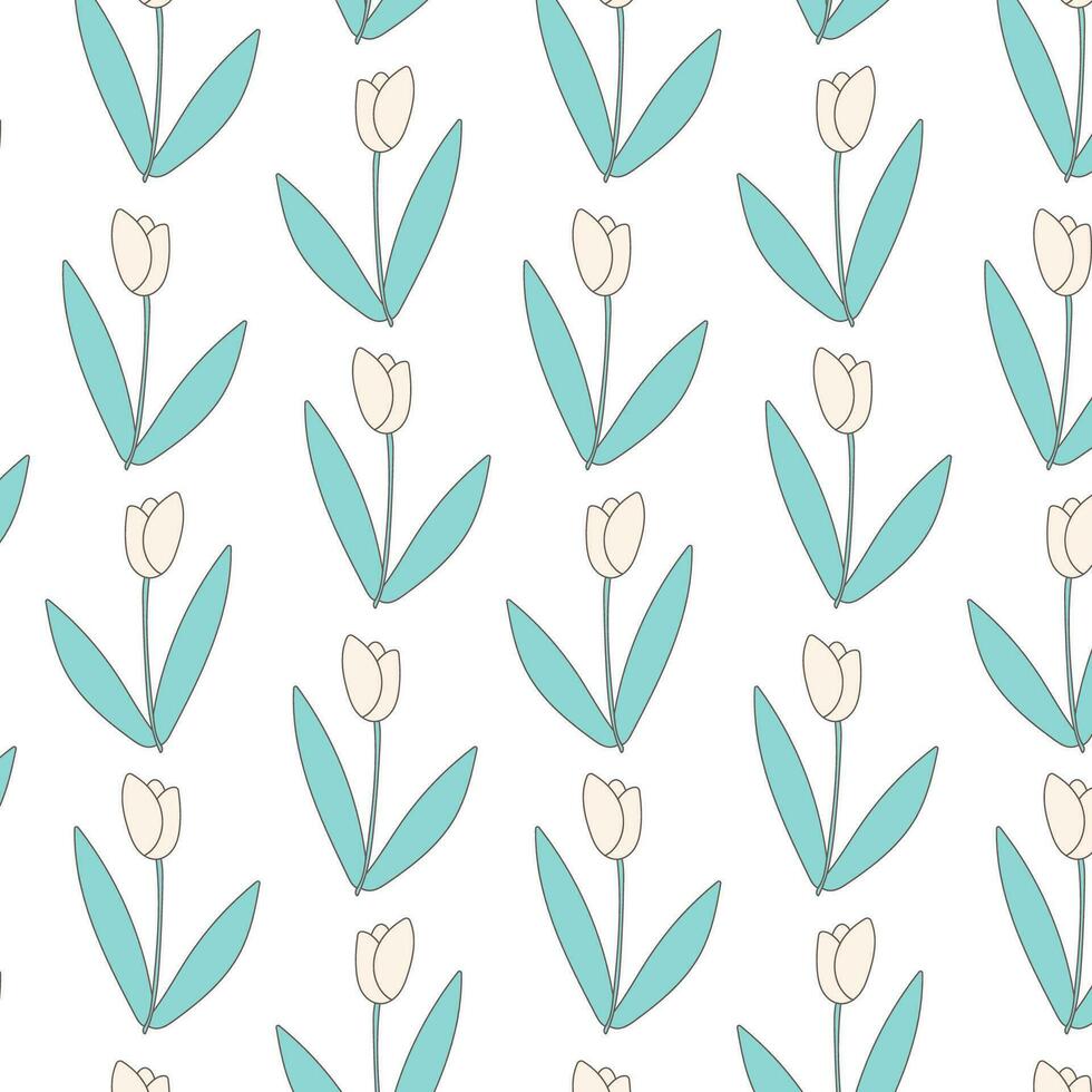 flowers garden warm beautiful vector pattern t