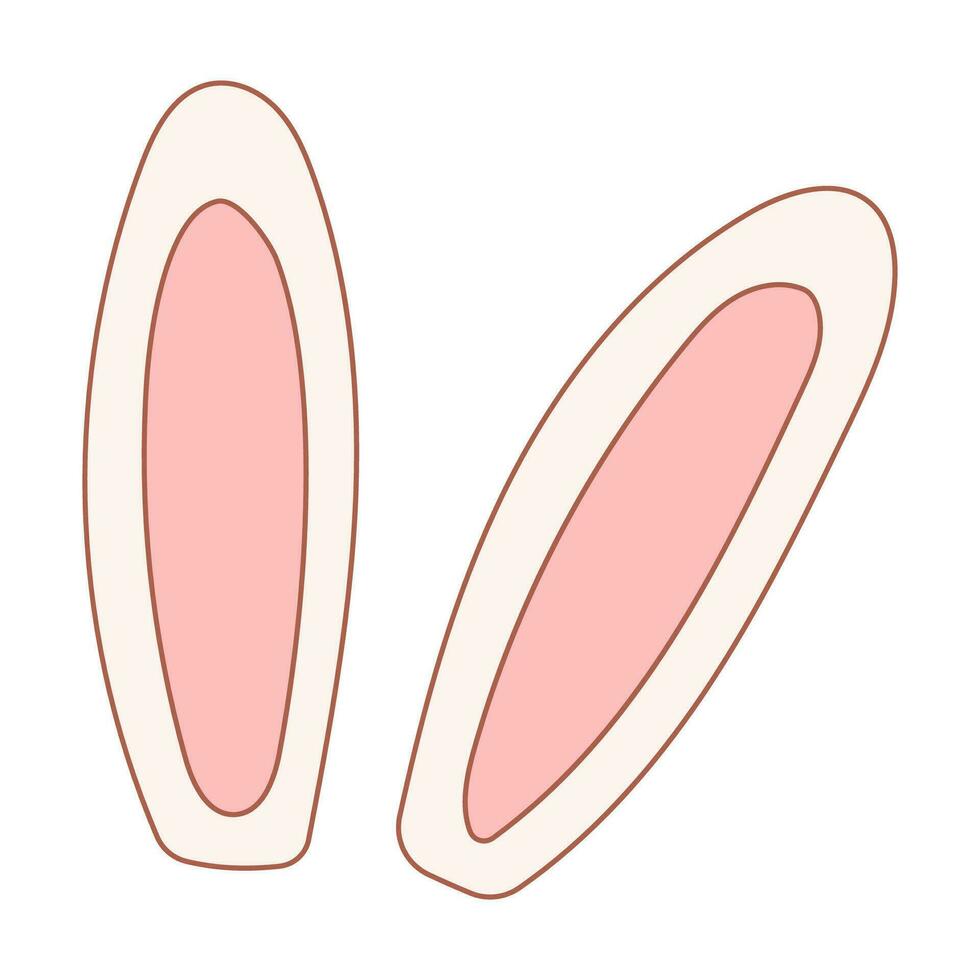 easter hare ears colored hunting icon element vector
