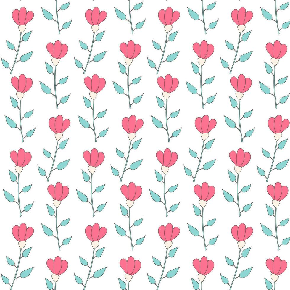 flowers garden warm beautiful vector pattern t