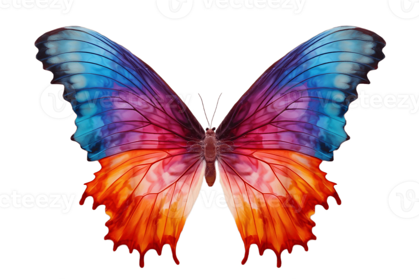AI generated Lively Butterfly with Transparent Background. AI png